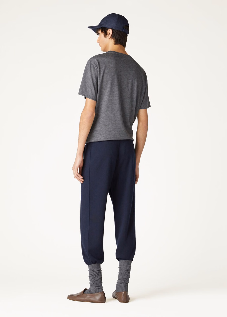 Balfour Broek Zijde Kasjmier Scheerwol Marineblauw