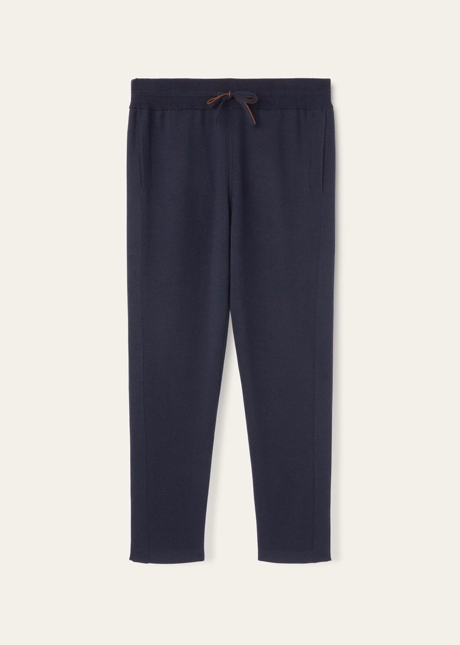 Balfour Broek Zijde Kasjmier Scheerwol Marineblauw