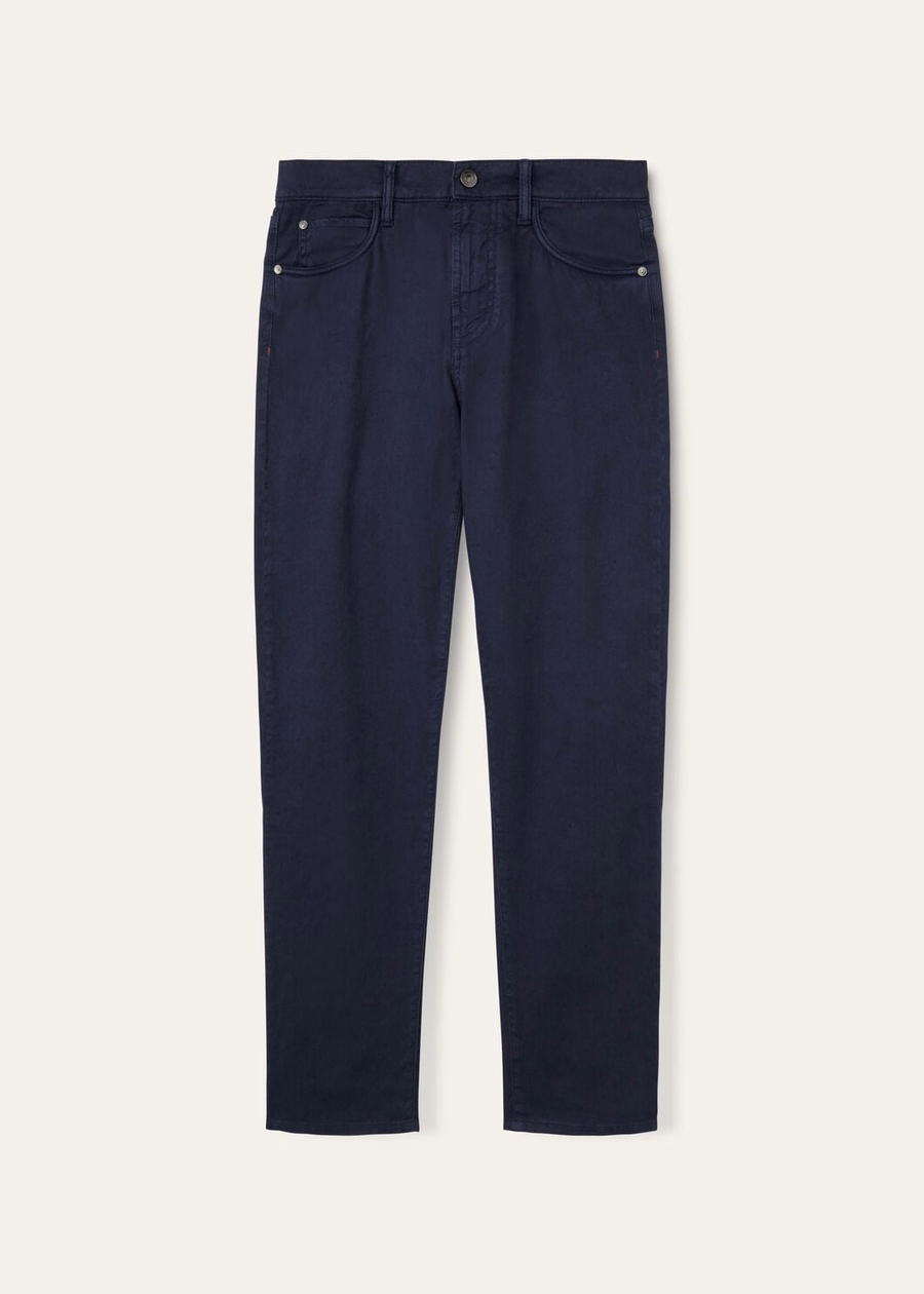 Quarona katoenen broek met vijf zakken in de kleur Deep Ocean Depths