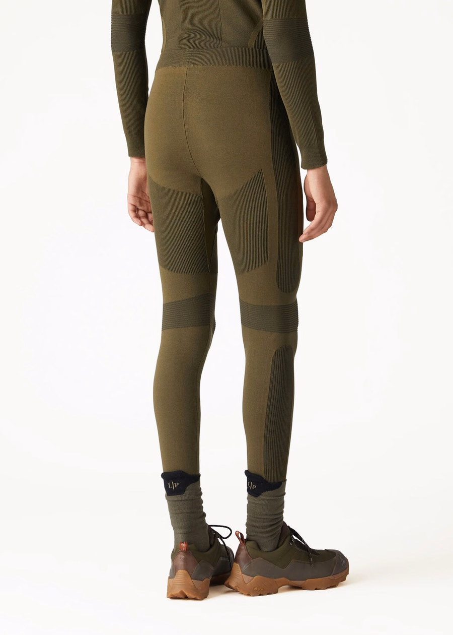 Lagorai zijden legging met boerenkoolprint