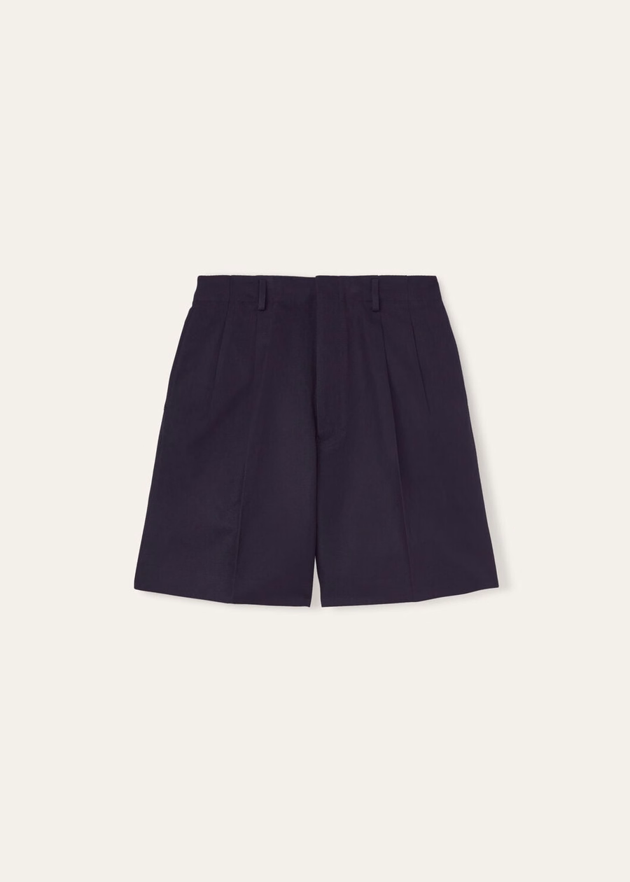 Joetsu katoenen shorts marineblauw