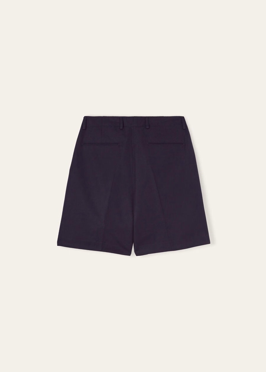 Joetsu katoenen shorts marineblauw