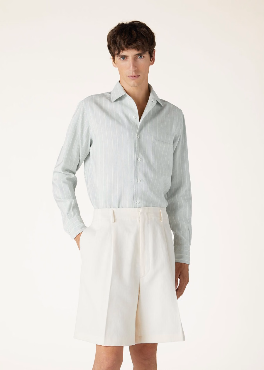 Joetsu katoenen shorts in de kleur Arctic Wolf