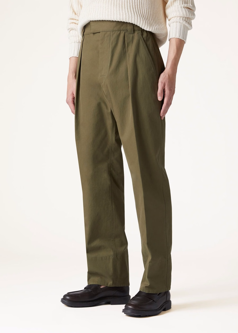 Reinga katoenen broek met theebladmotief