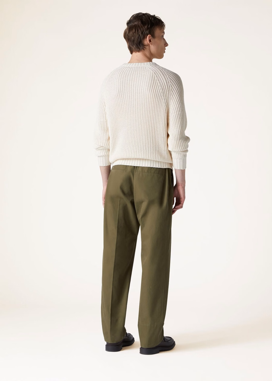Reinga katoenen broek met theebladmotief