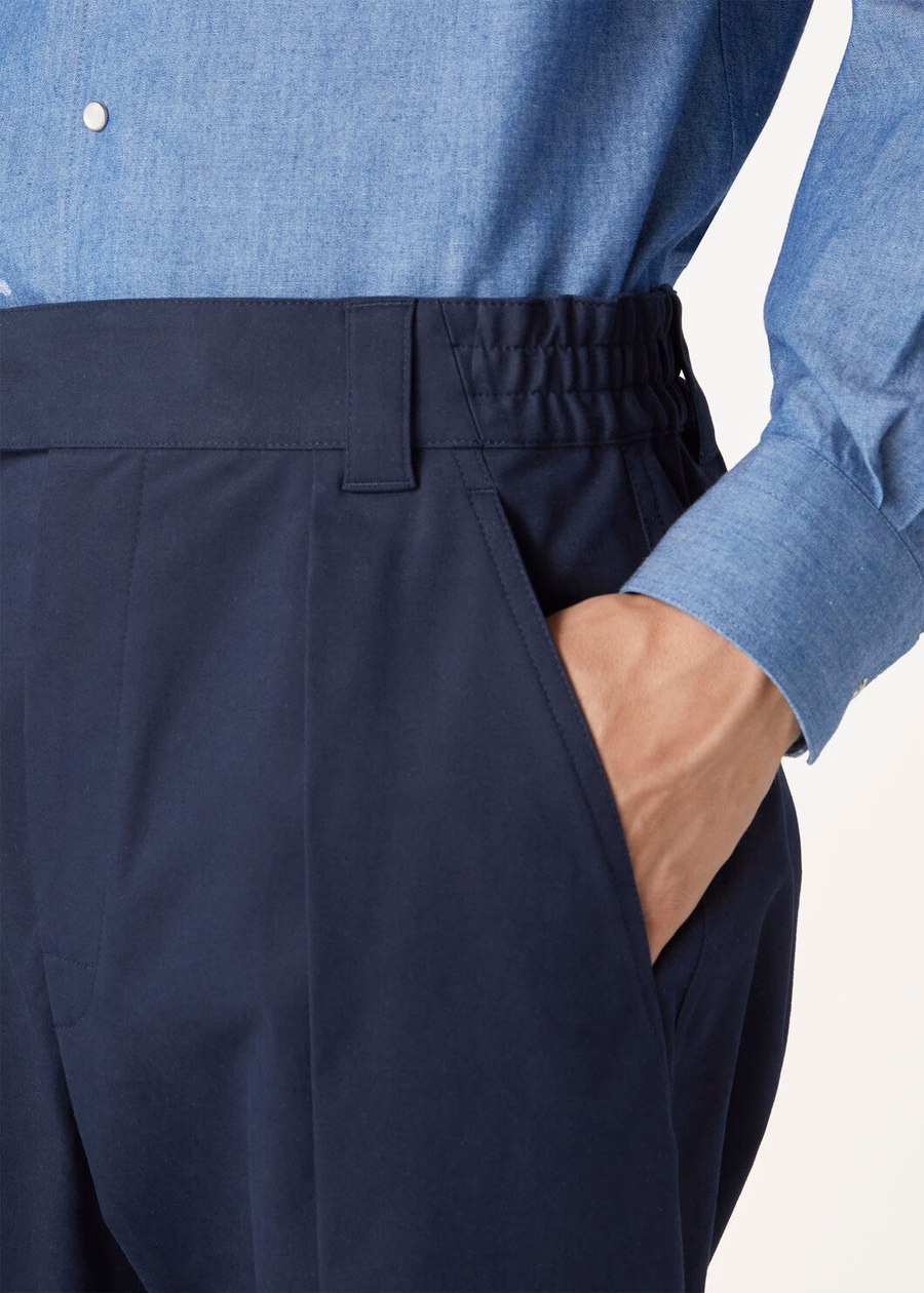 Reinga katoenen broek marineblauw oceaan golven