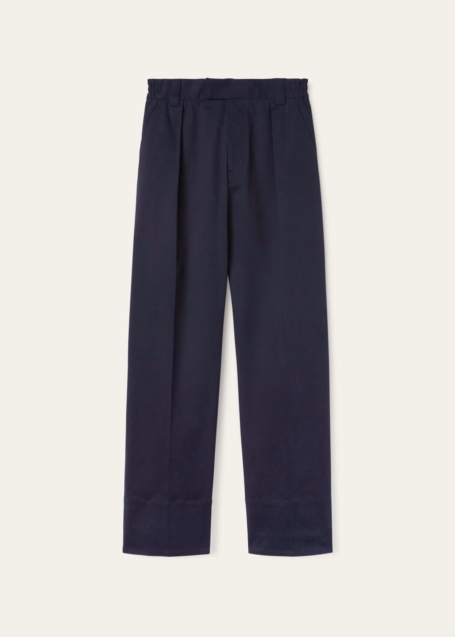 Reinga katoenen broek marineblauw oceaan golven