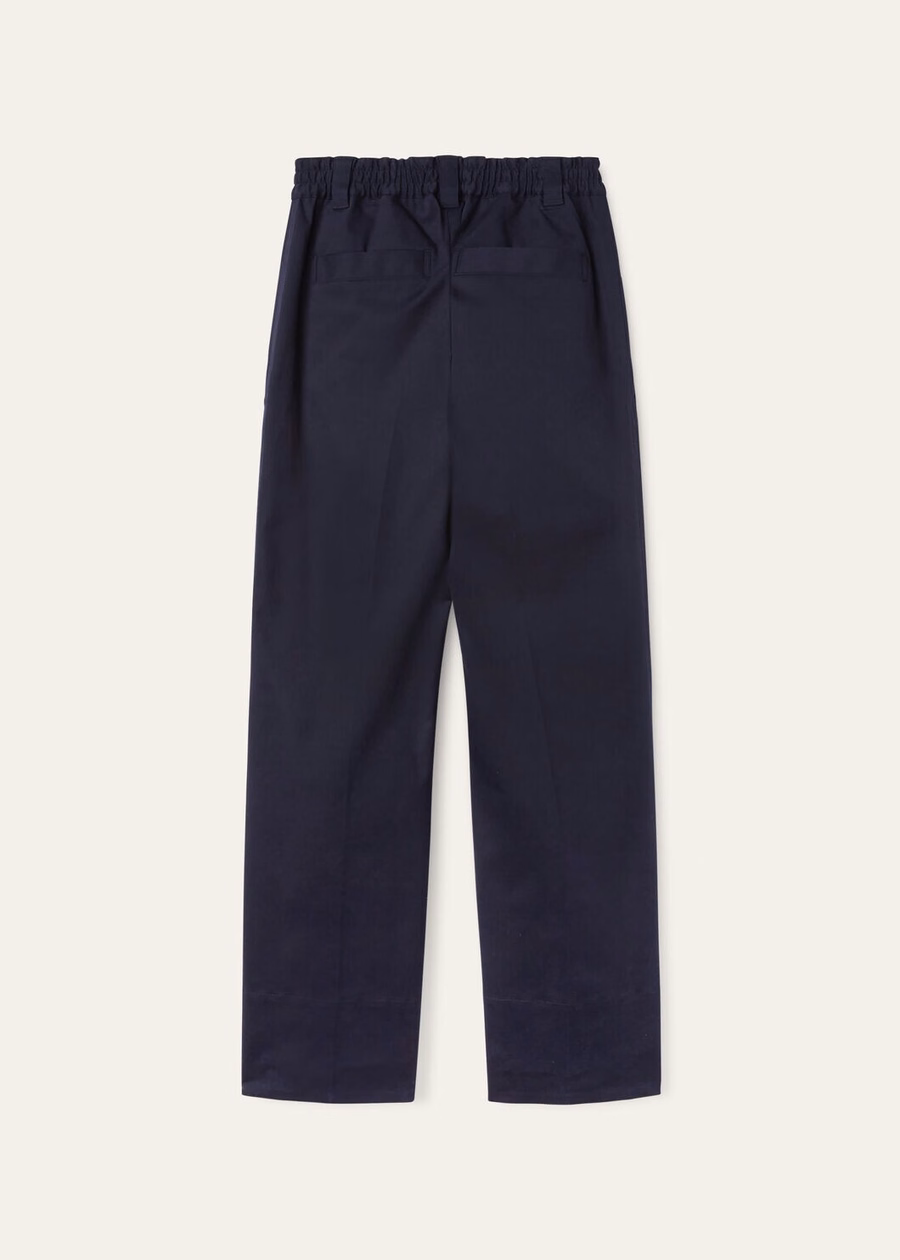 Reinga katoenen broek marineblauw oceaan golven