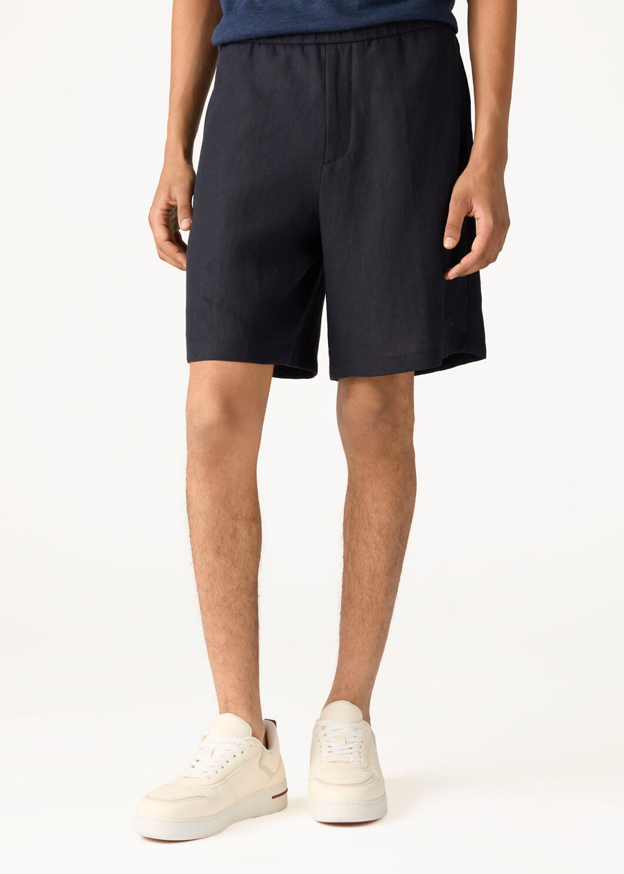Marlyn Bermuda Shorts Linnen Saffier Nacht