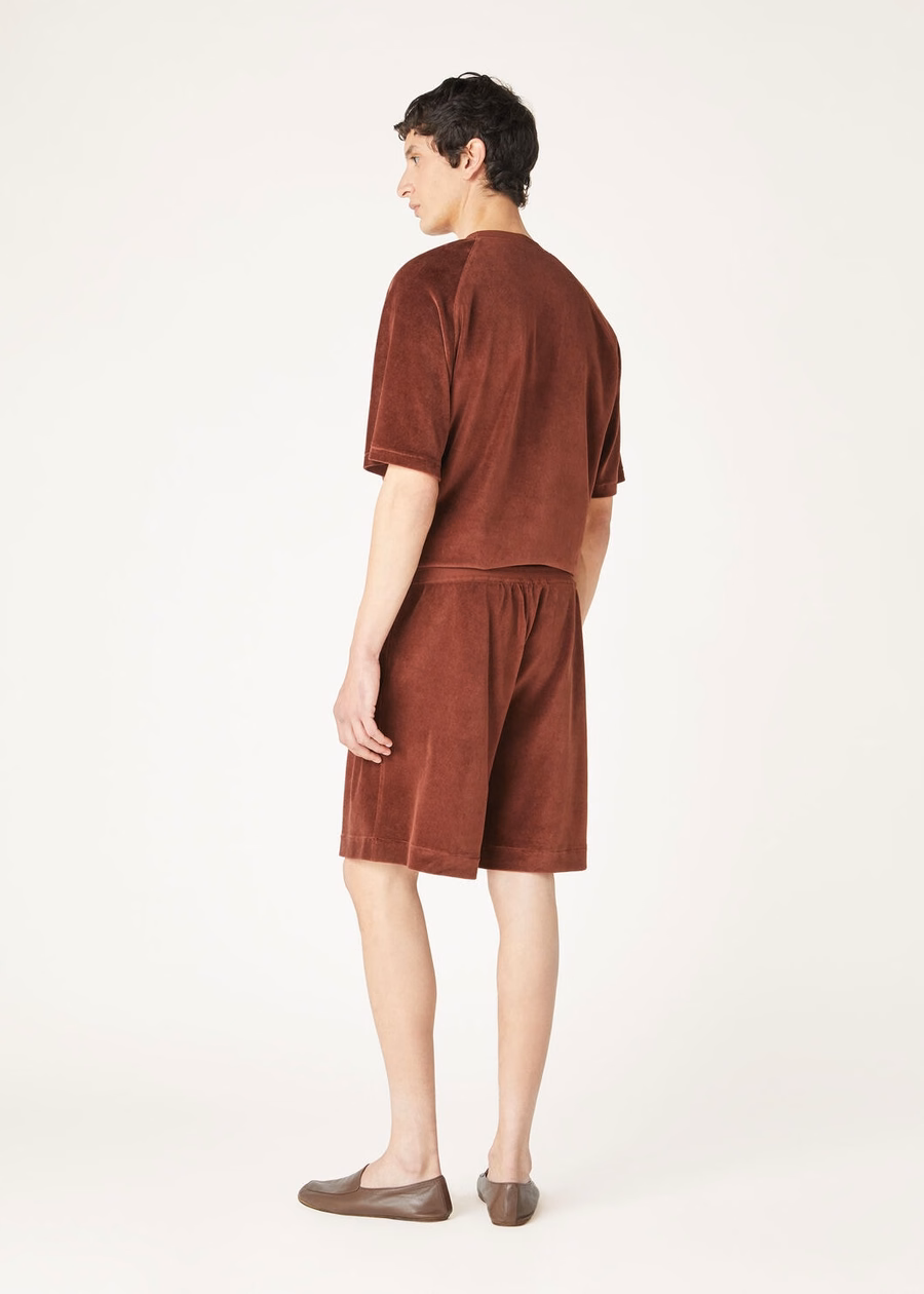 Duggia Bermuda Shorts Katoen Zijde Donker Kurkuma