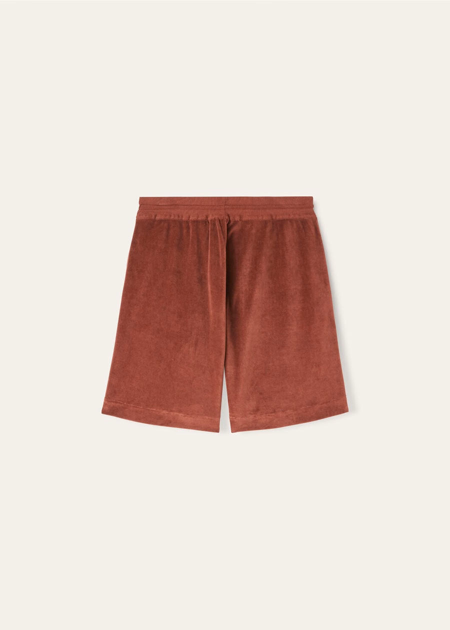 Duggia Bermuda Shorts Katoen Zijde Donker Kurkuma