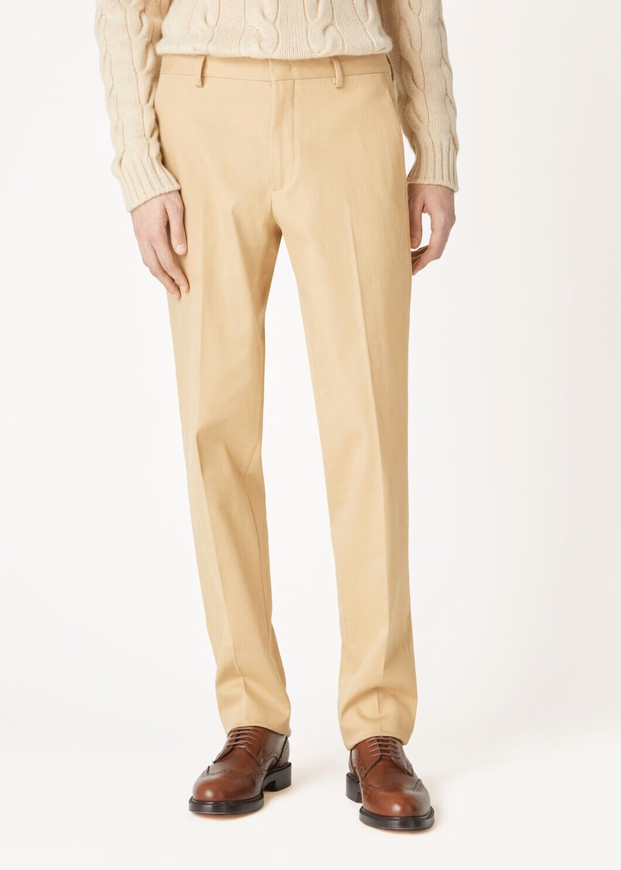Jarno katoenen Highlander camelkleurige broek