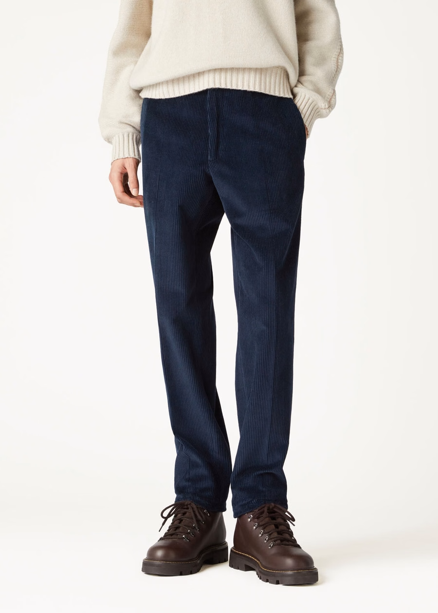 Jarno katoenen broek marineblauw