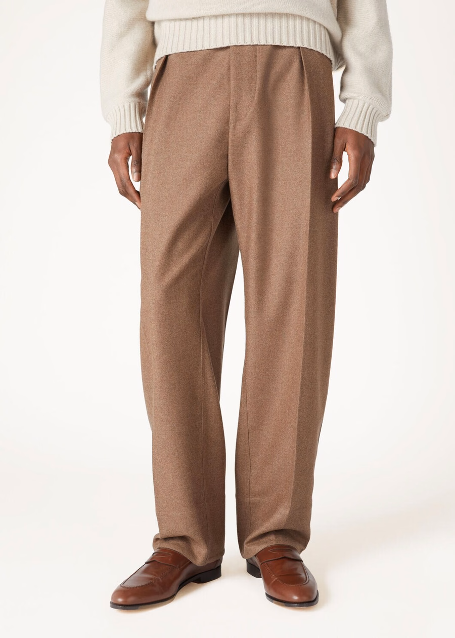 Reinga Cashmere Broek van Scheerwol, Rustiek Amber