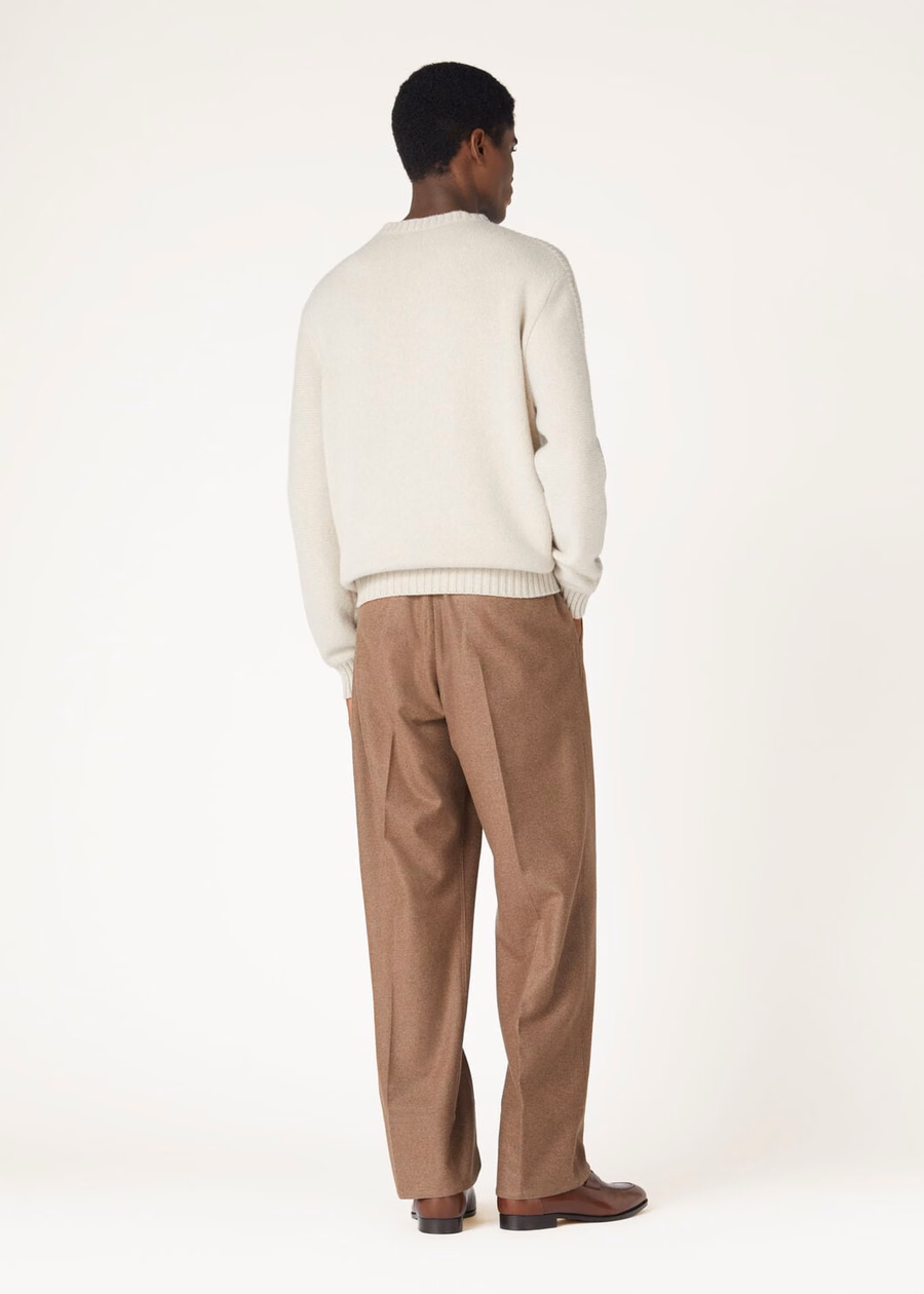 Reinga Cashmere Broek van Scheerwol, Rustiek Amber