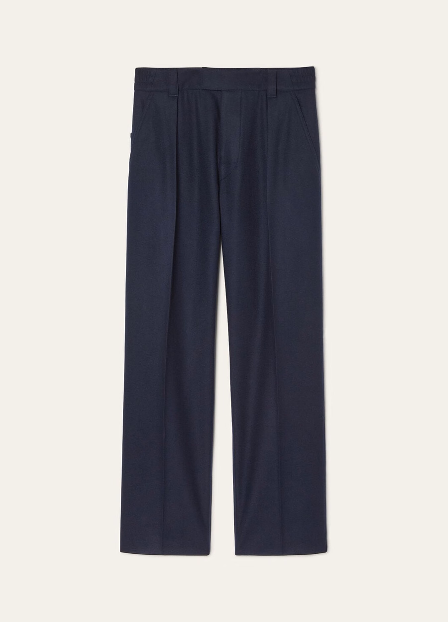 Reinga Broek Kasjmier Scheerwol Chinees Blauw
