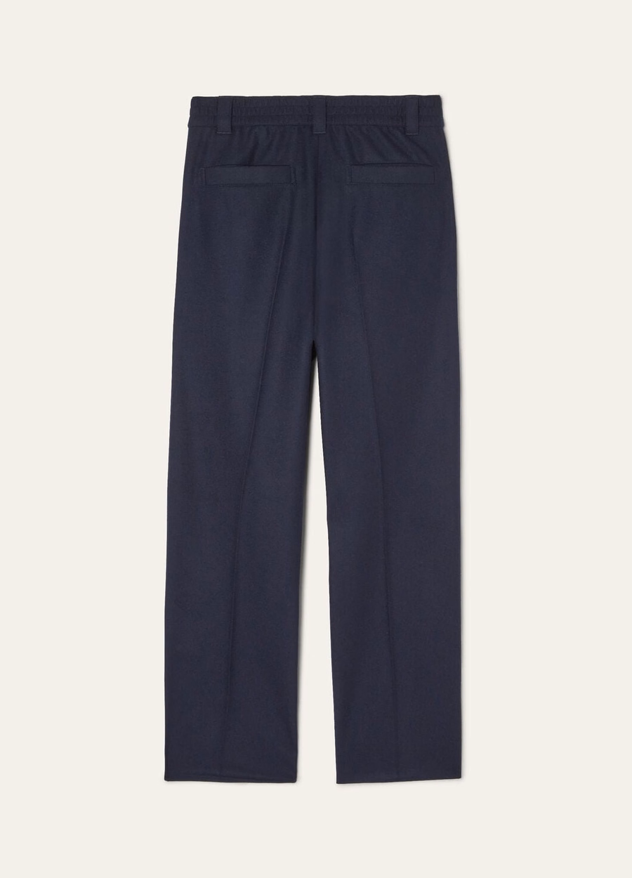 Reinga Broek Kasjmier Scheerwol Chinees Blauw