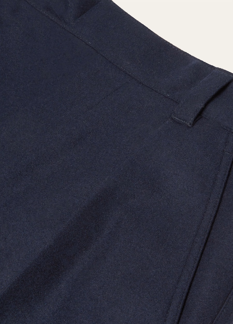 Reinga Broek Kasjmier Scheerwol Chinees Blauw