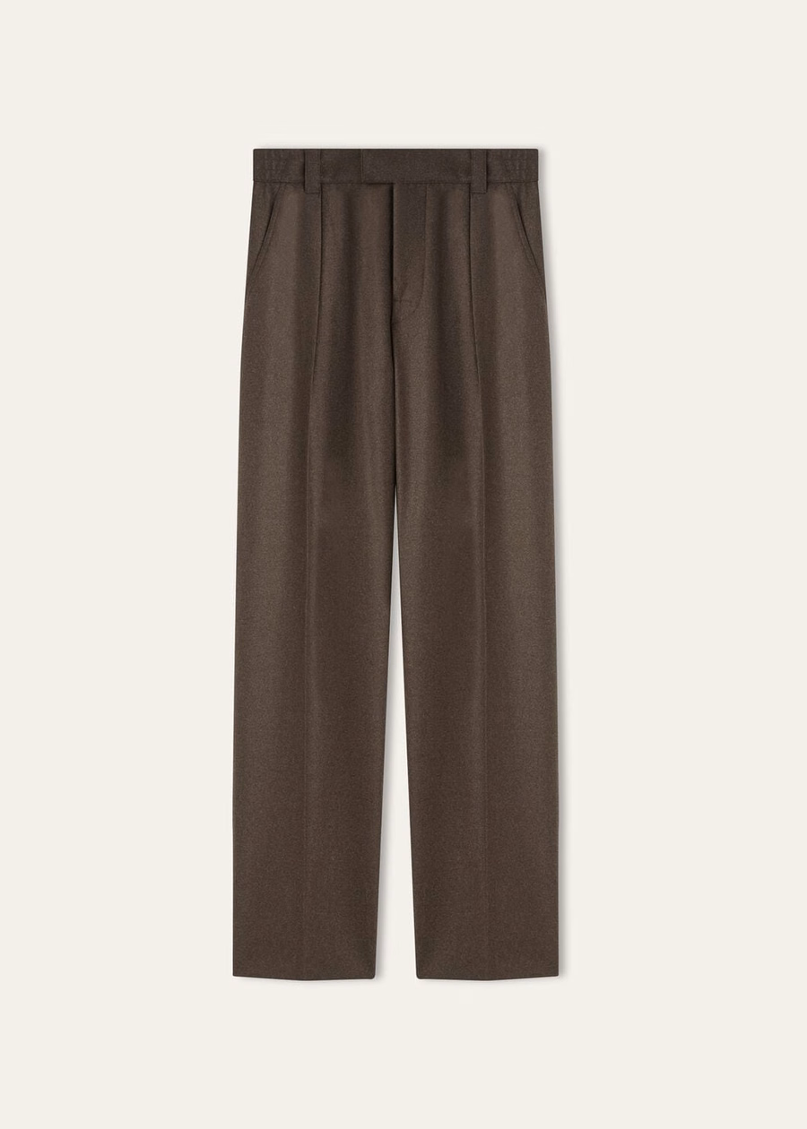 Reinga Kasjmier Broek van Scheerwol met Cacao Truffel Melange