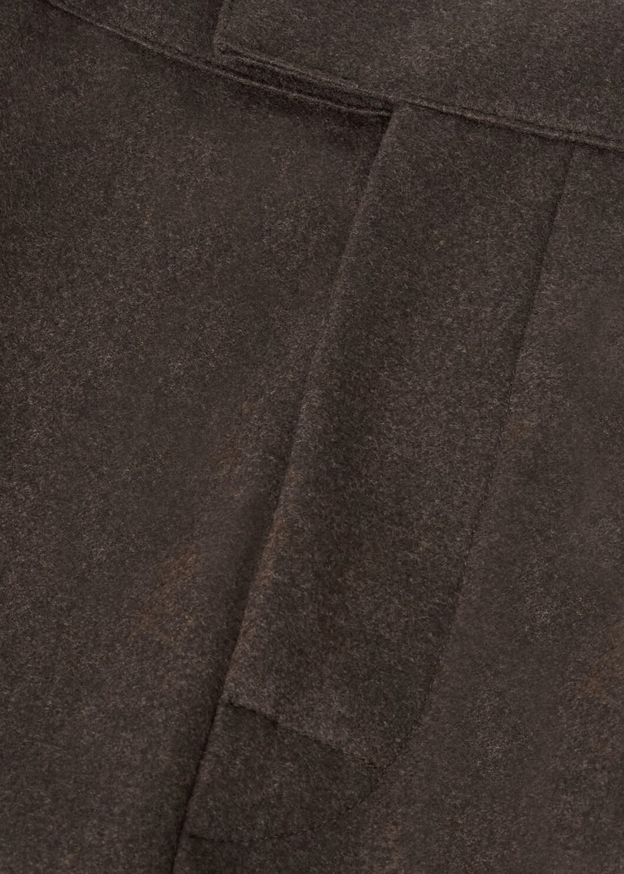 Reinga Kasjmier Broek van Scheerwol met Cacao Truffel Melange