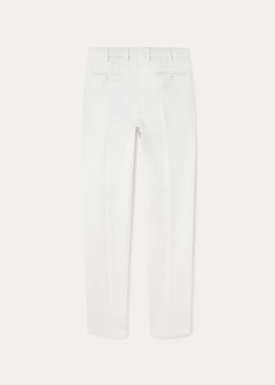 Carlo katoenen broek optisch wit
