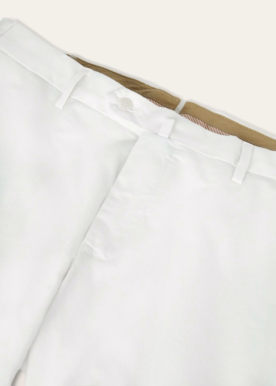 Carlo katoenen broek optisch wit