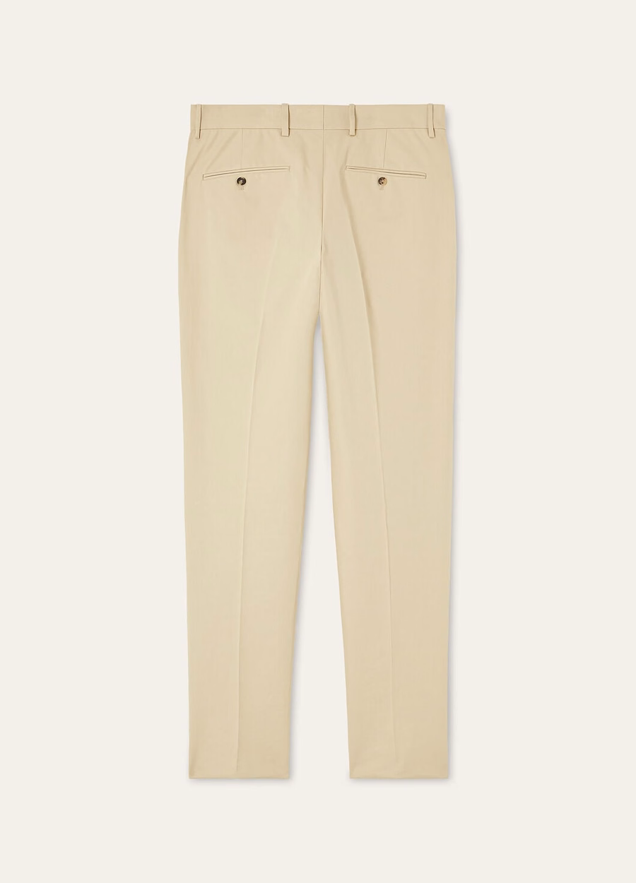 Jarno katoenen broek met reliëf, beige