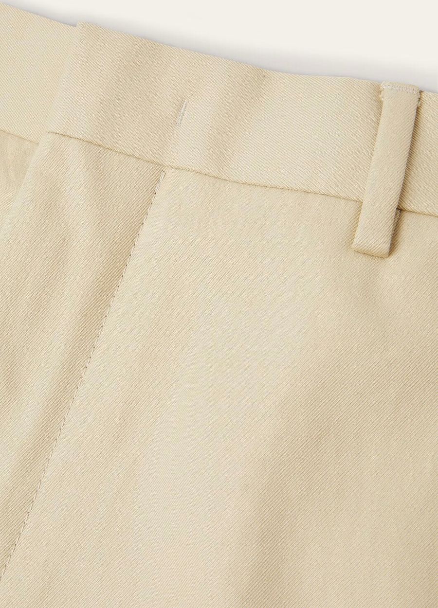 Jarno katoenen broek met reliëf, beige