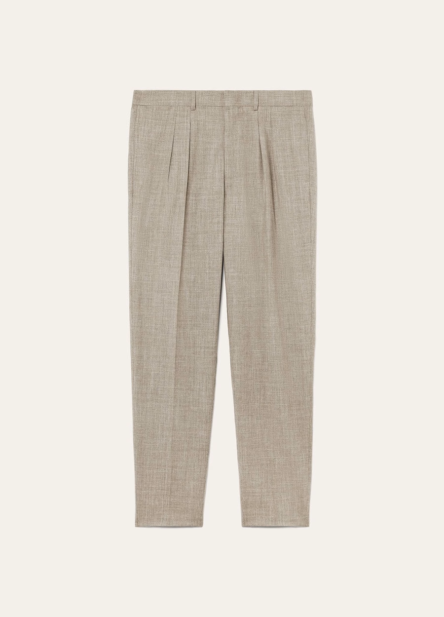 Ruben broek in Pecora Nera® bessenbruine zijde