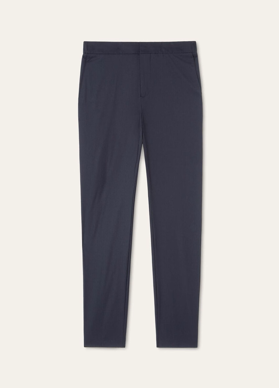 Leisure City Broek van zijde en scheerwol in marineblauw