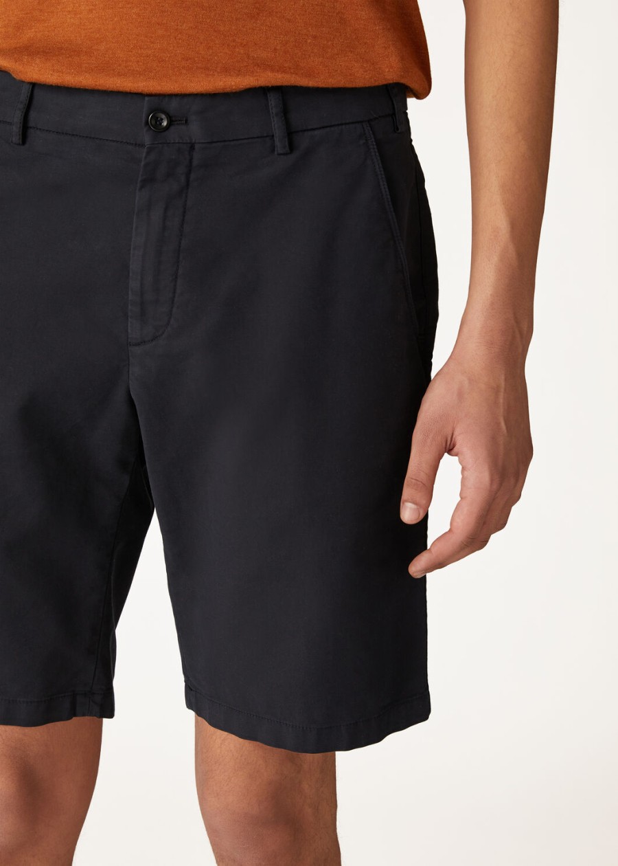 marineblauwe katoenen dekshort