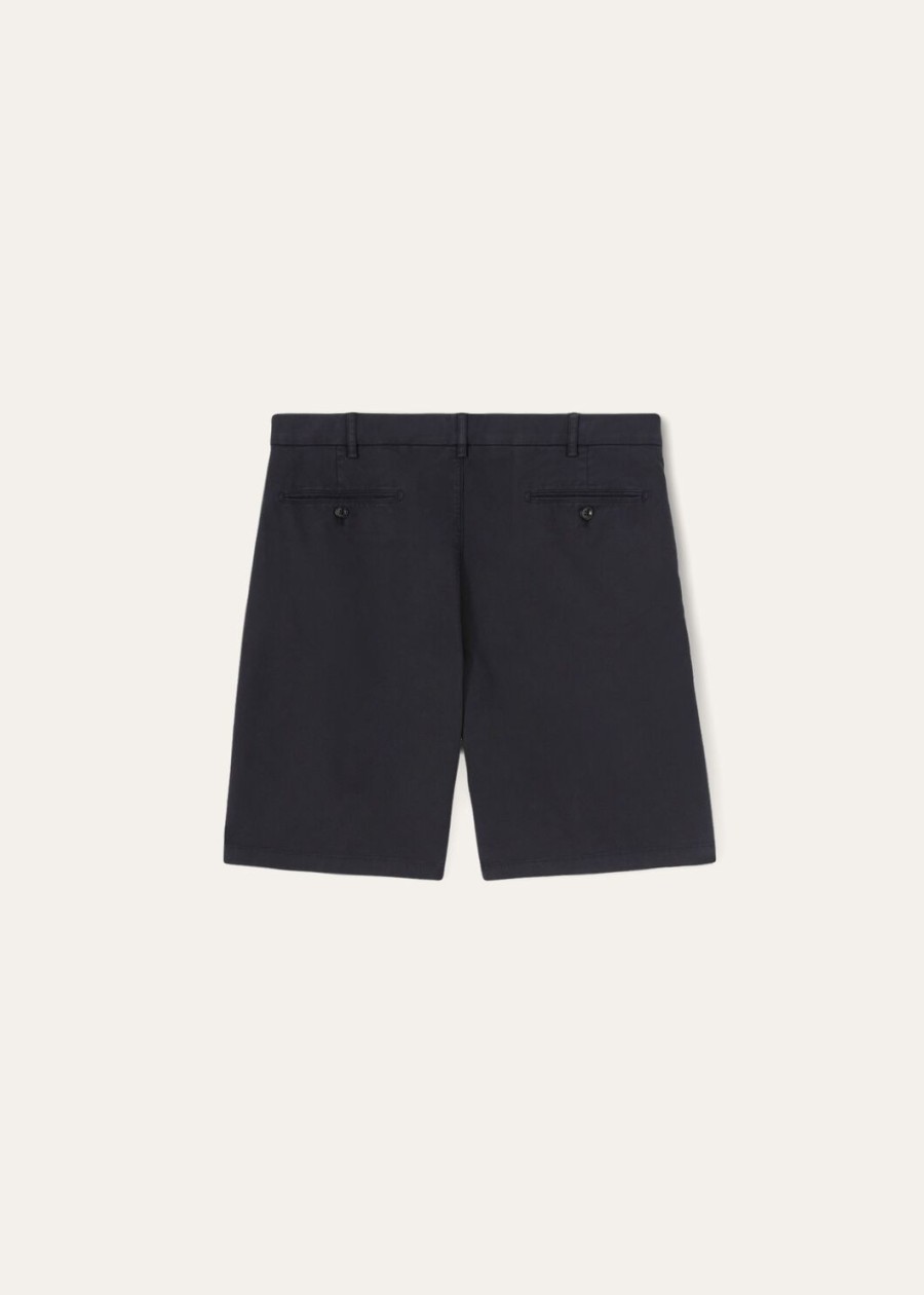 marineblauwe katoenen dekshort
