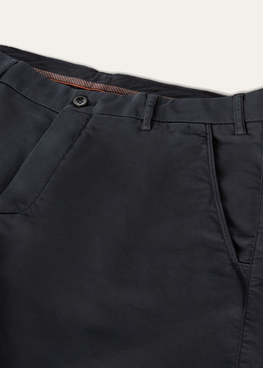 marineblauwe katoenen dekshort