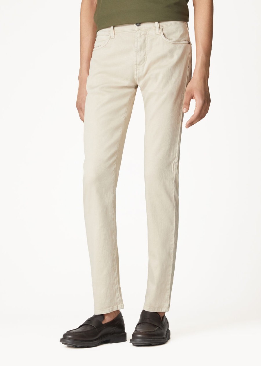 quarona katoenen broek met vijf zakken in dusty rain