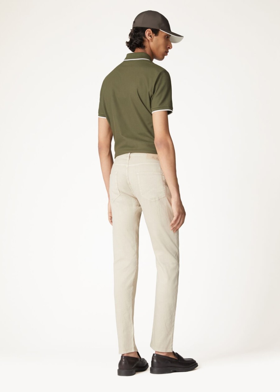 quarona katoenen broek met vijf zakken in dusty rain