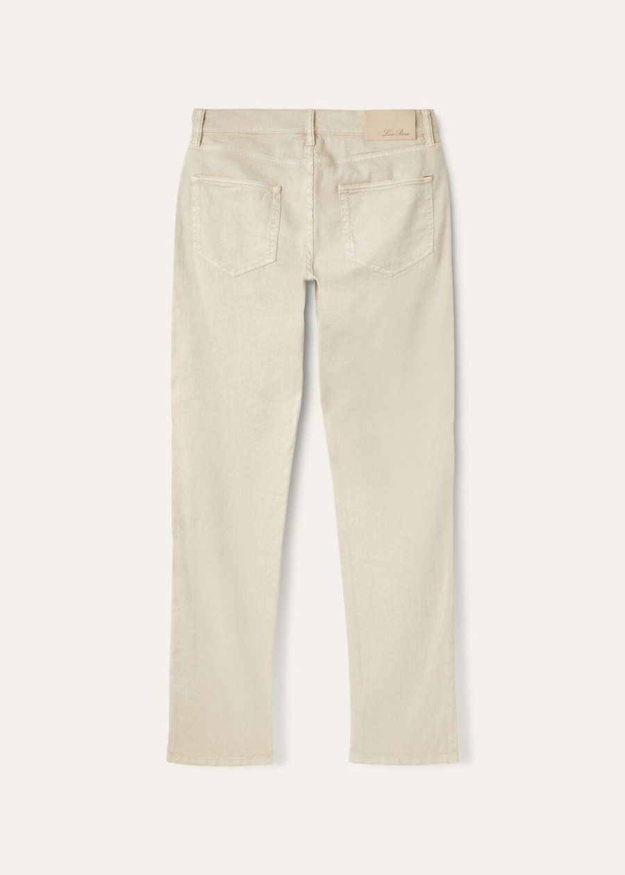quarona katoenen broek met vijf zakken in dusty rain