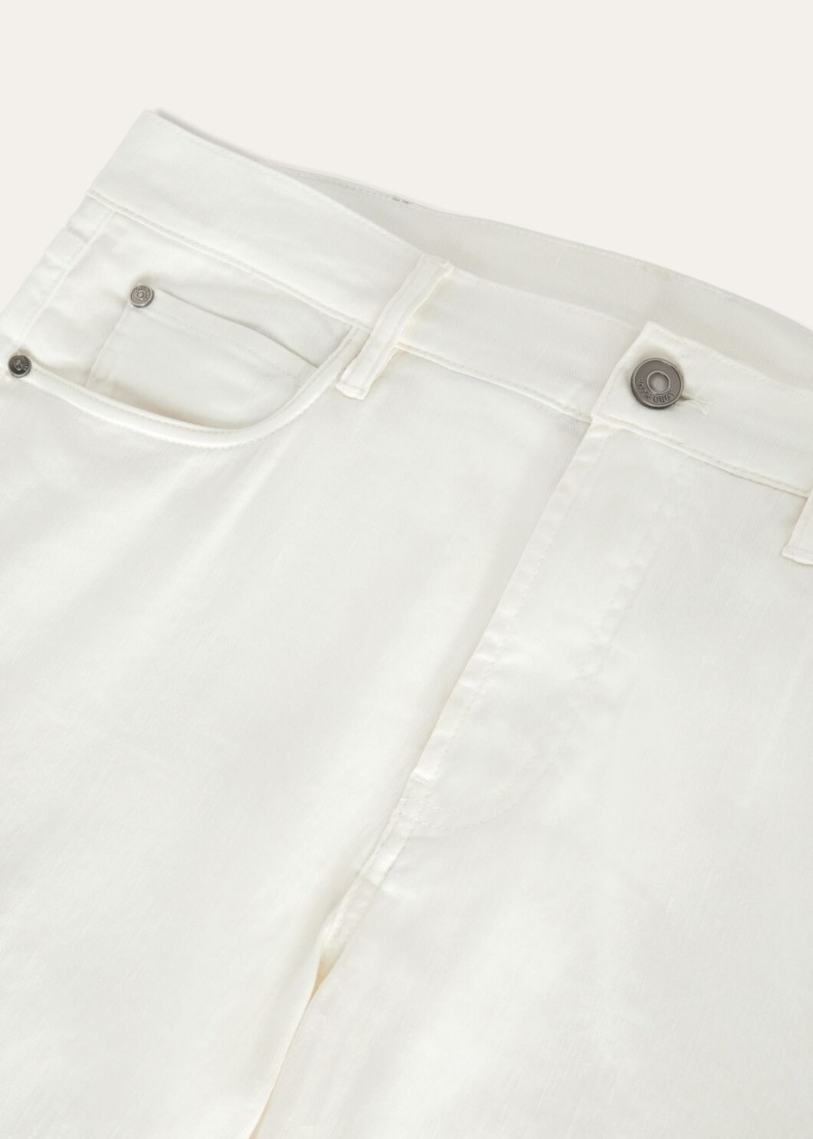 quarona katoenen broek met vijf zakken in het wit