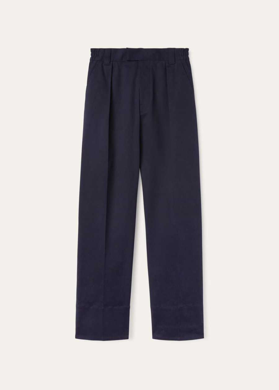reinga katoenen broek marineblauw oceaan golven