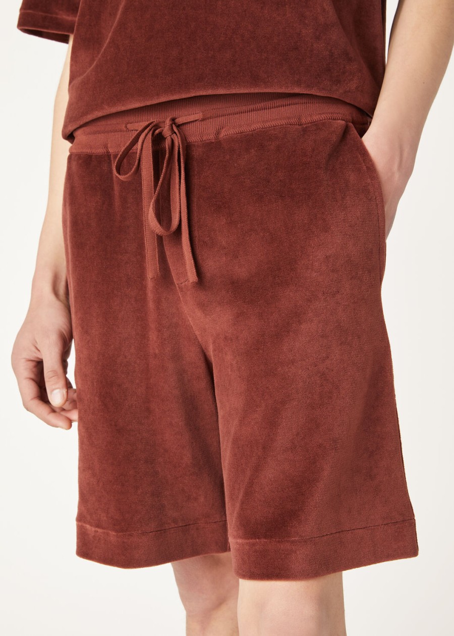 duggia bermuda shorts katoen zijde donker kurkuma