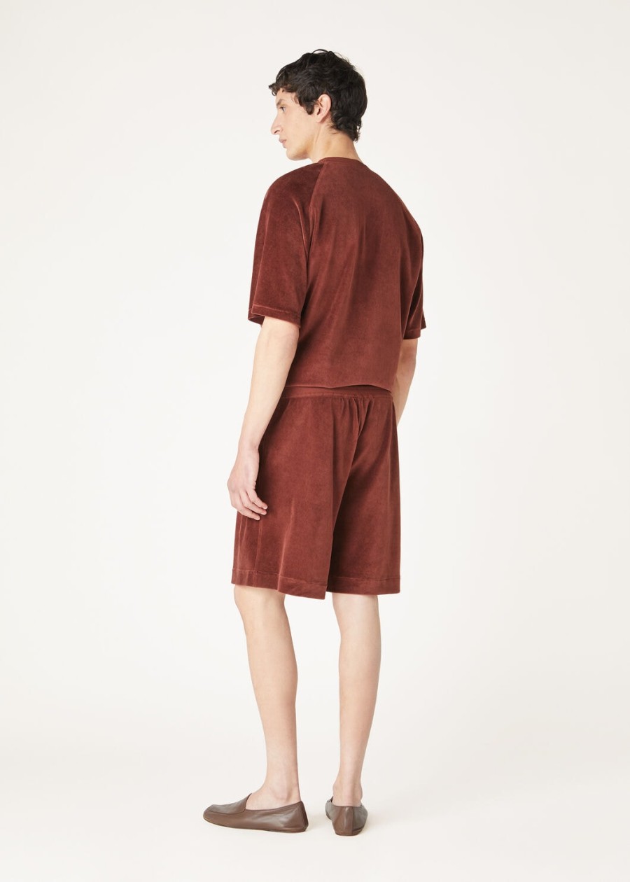 duggia bermuda shorts katoen zijde donker kurkuma