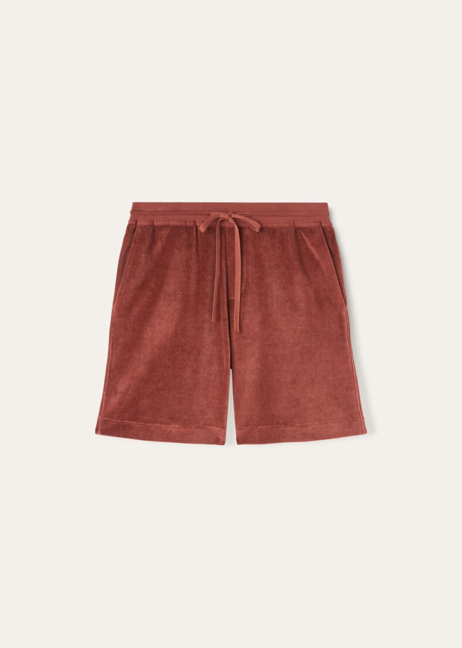 duggia bermuda shorts katoen zijde donker kurkuma