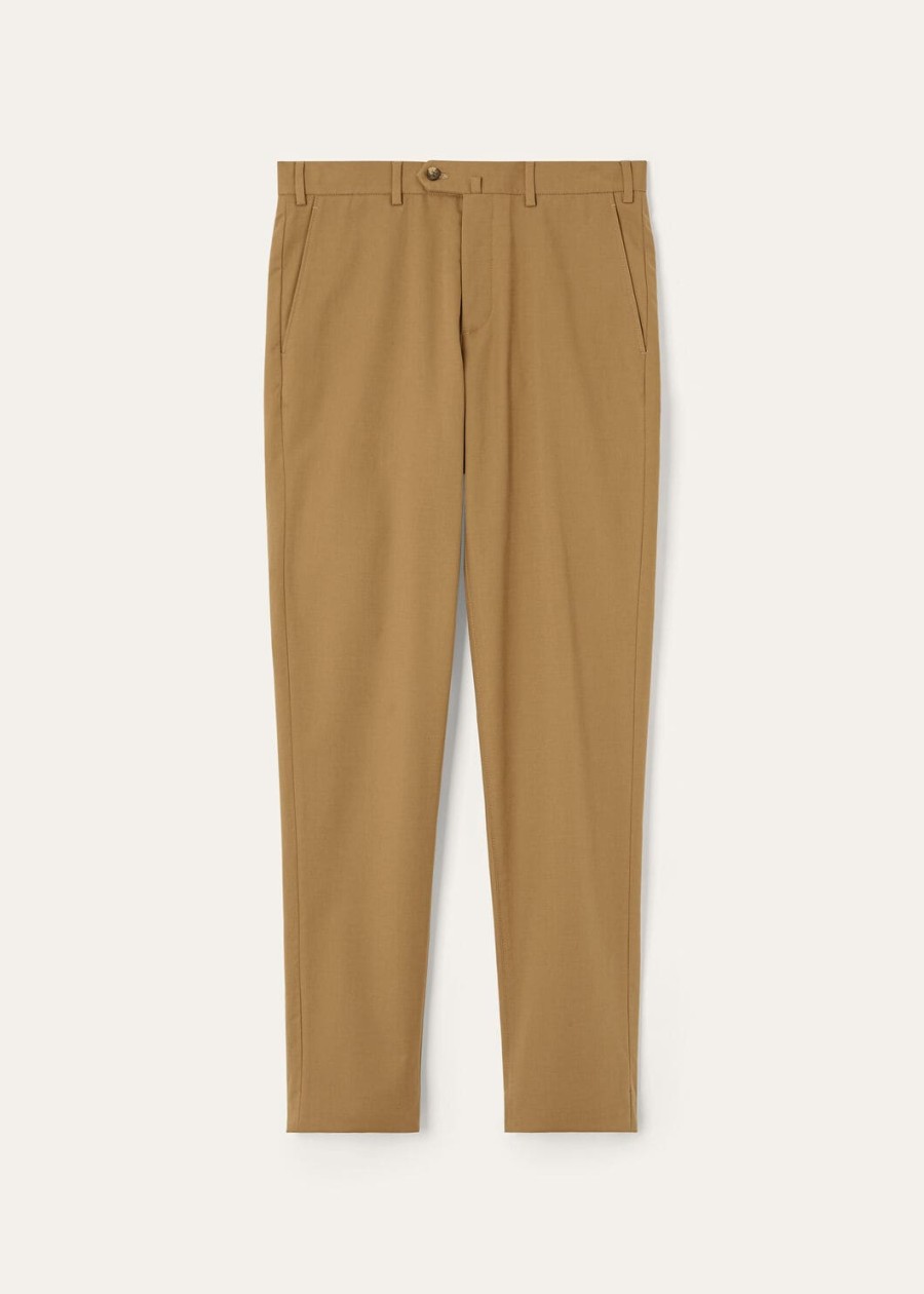 carlo katoenen broek stoffig kaki