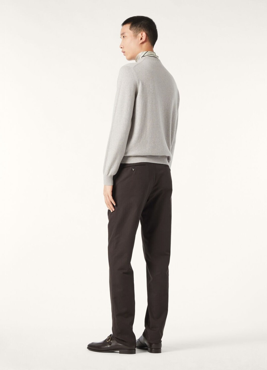 carlo katoenen broek met kruidnagelmotief
