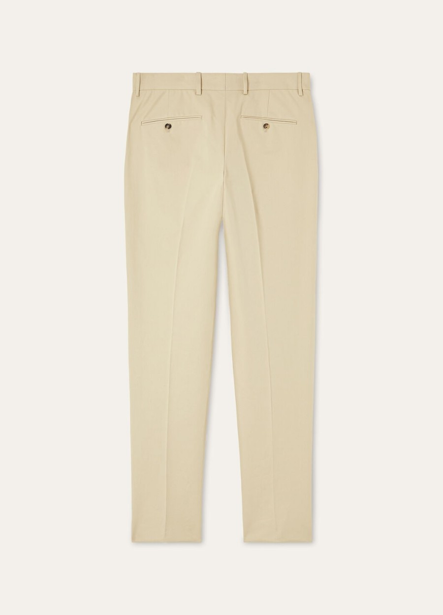 jarno katoenen broek met reliëf beige