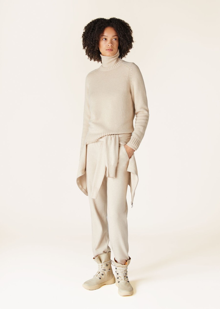 merano baby cashmere melange natuurlijke broek