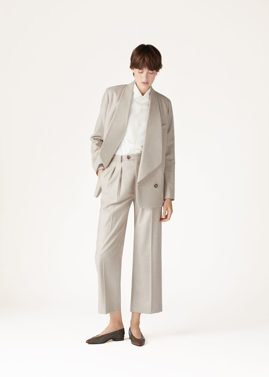 yurik cashmere virgin wool natural felt pants