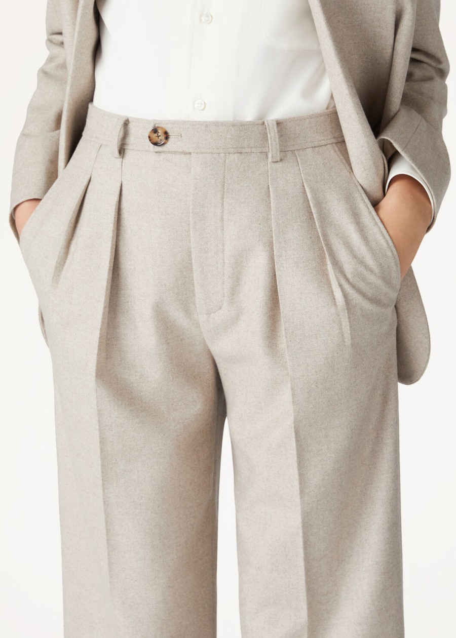 yurik cashmere virgin wool natural felt pants