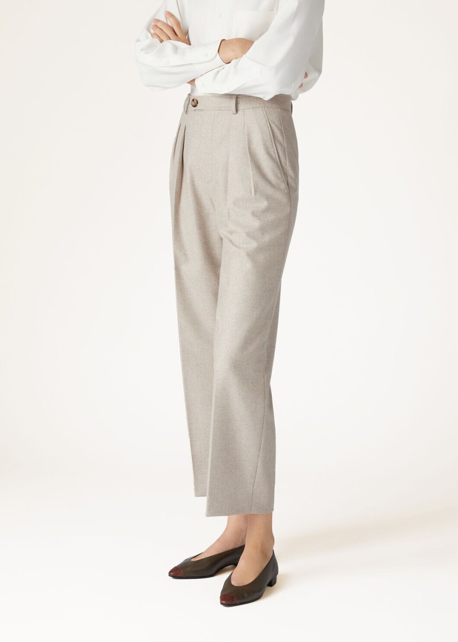 yurik cashmere virgin wool natural felt pants
