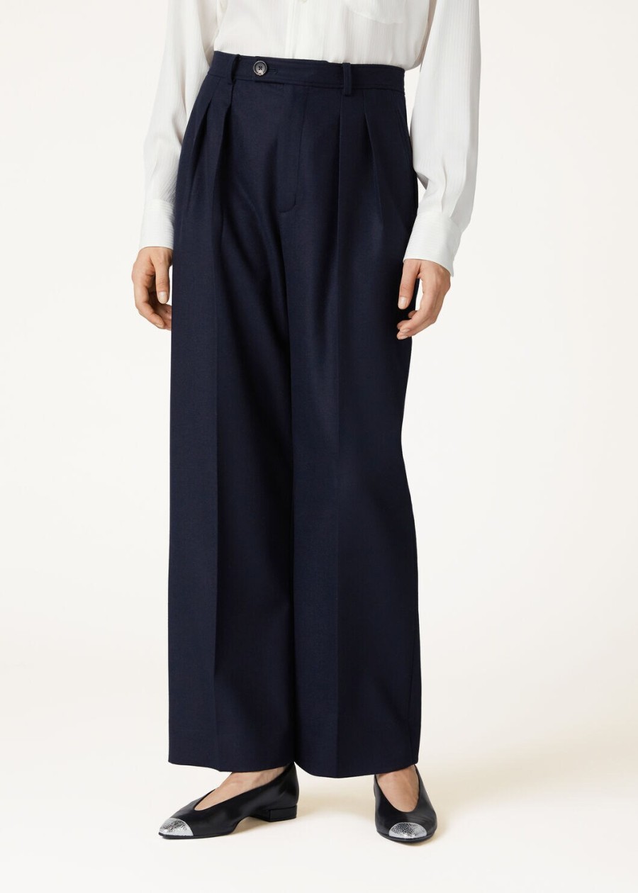yurik broek kasjmier scheerwol chinees blauw