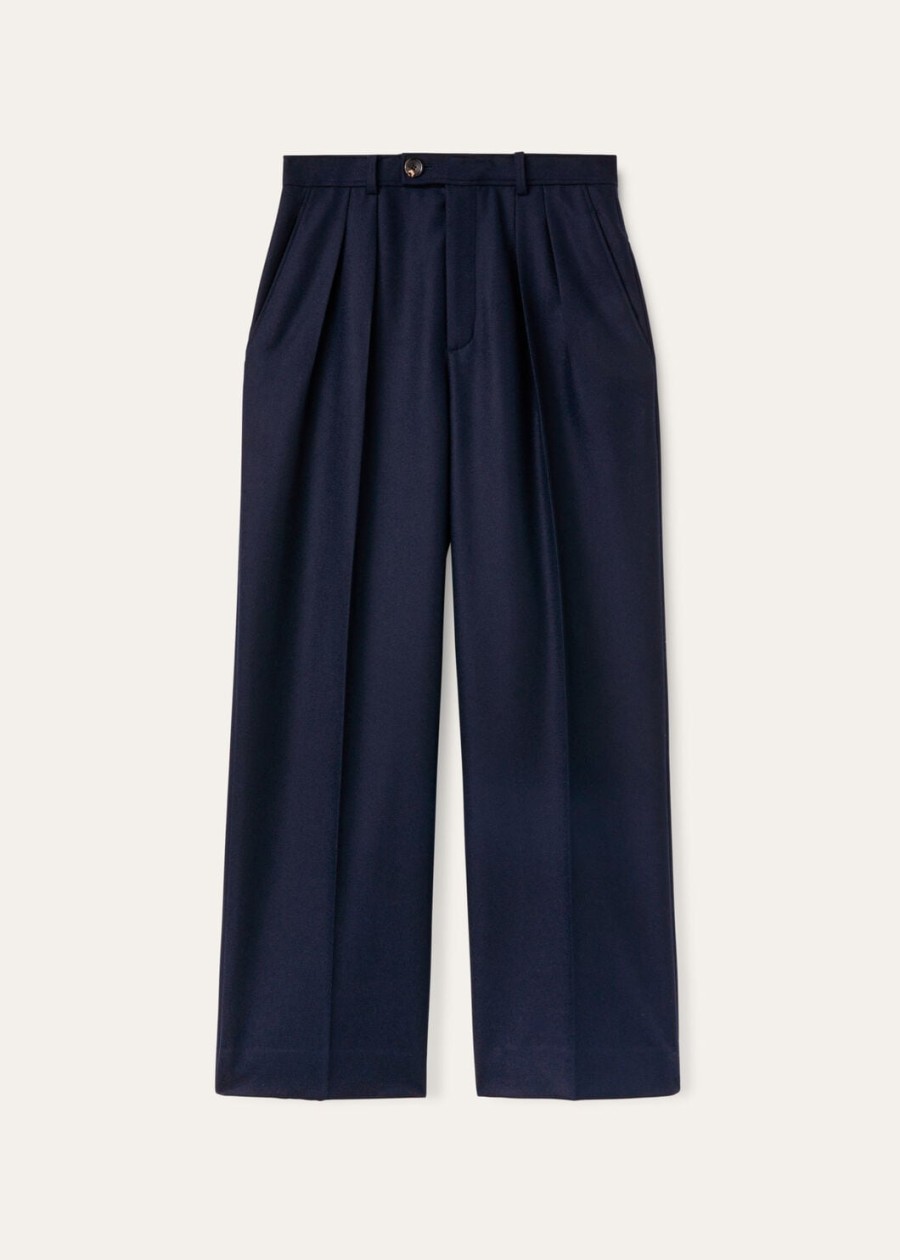 yurik broek kasjmier scheerwol chinees blauw